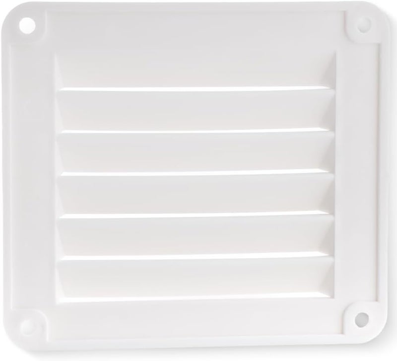 VTurboWay 2 Pcs 5-1/2" Louvered Flush Plastic Thru Vent for Caravan, Marine Boat Vent, White, Free Installation Screws - Image 5